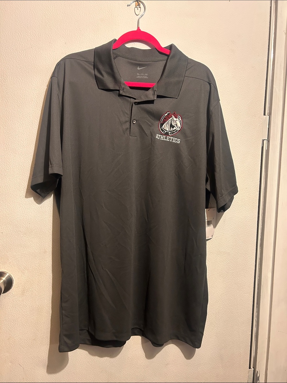 Nike Men's Dark Gray Athletics Polo with Logo